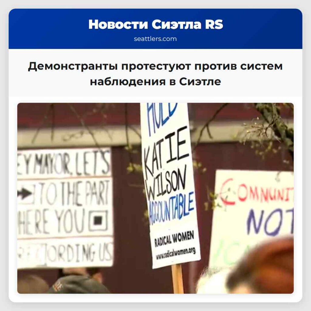 Демонстранты протестуют против систем наблюдения