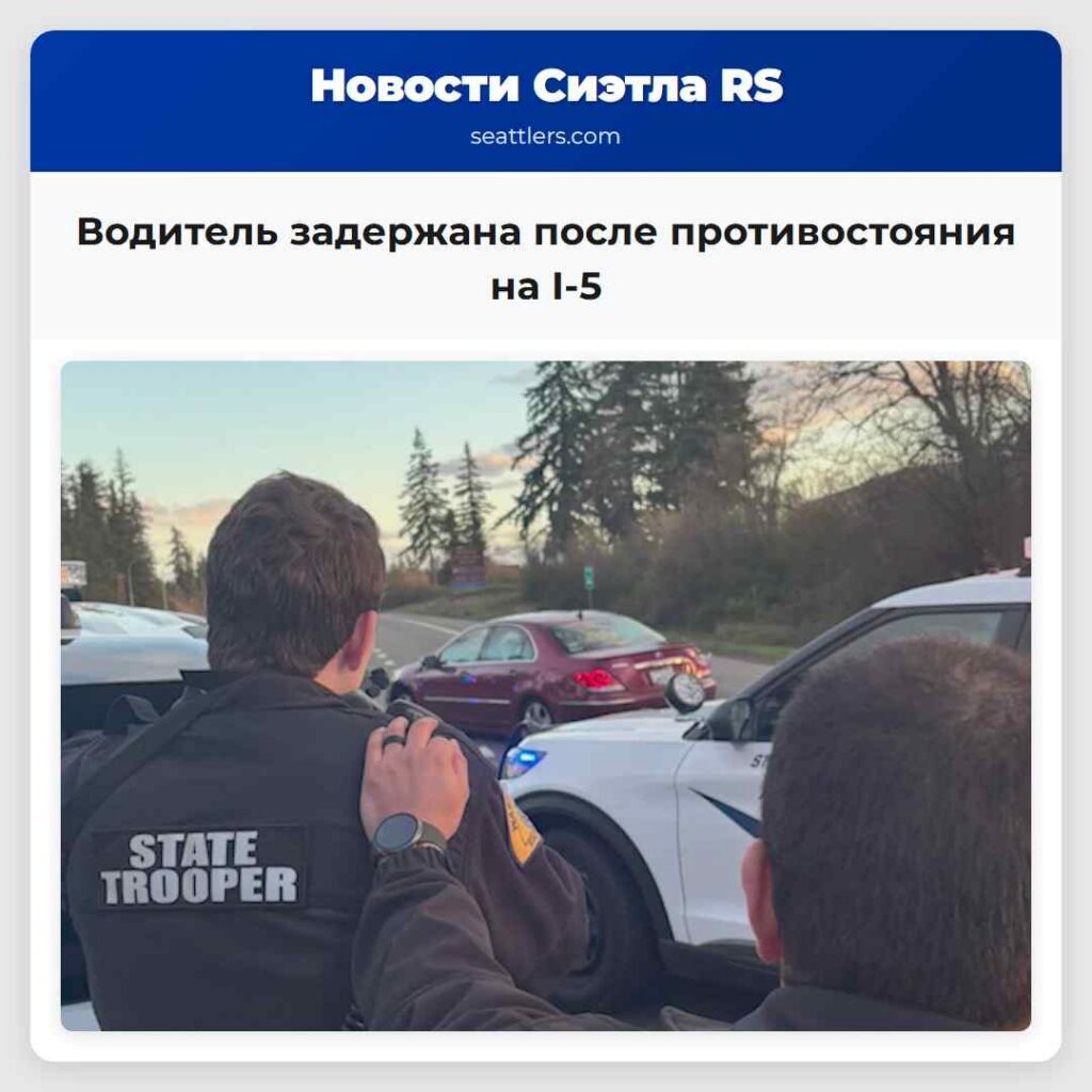 Водитель задержана после противостояния на I-5