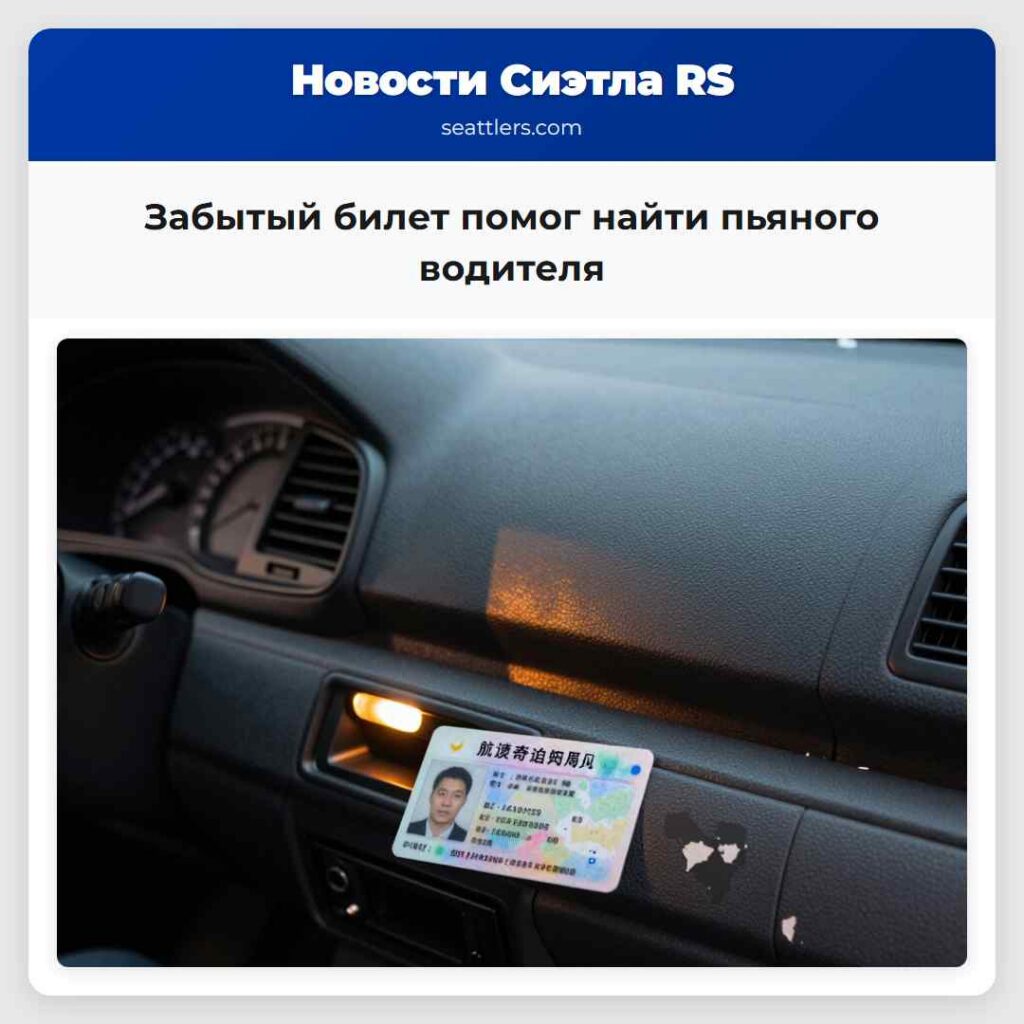 Забытый билет помог найти пьяного водителя