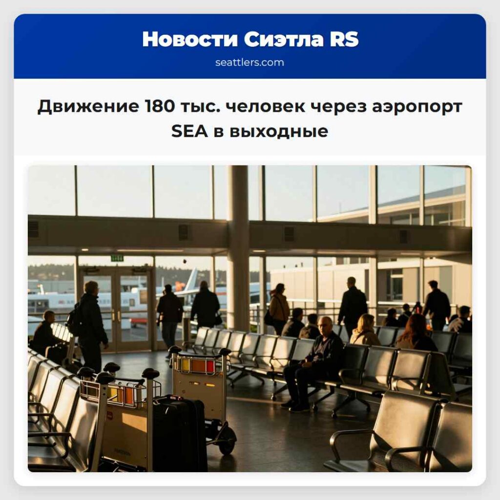 Движение 180 тыс. человек через аэропорт SEA в