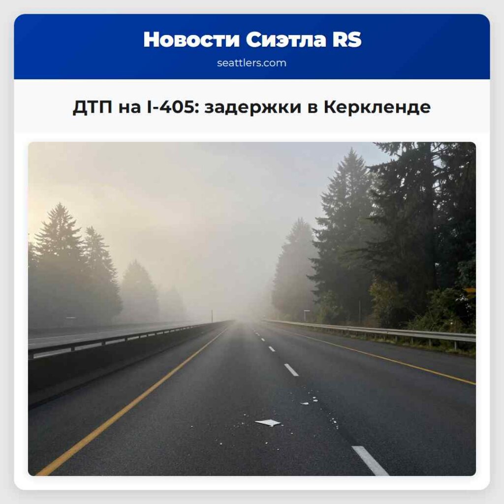 ДТП на I-405: задержки в Керкленде