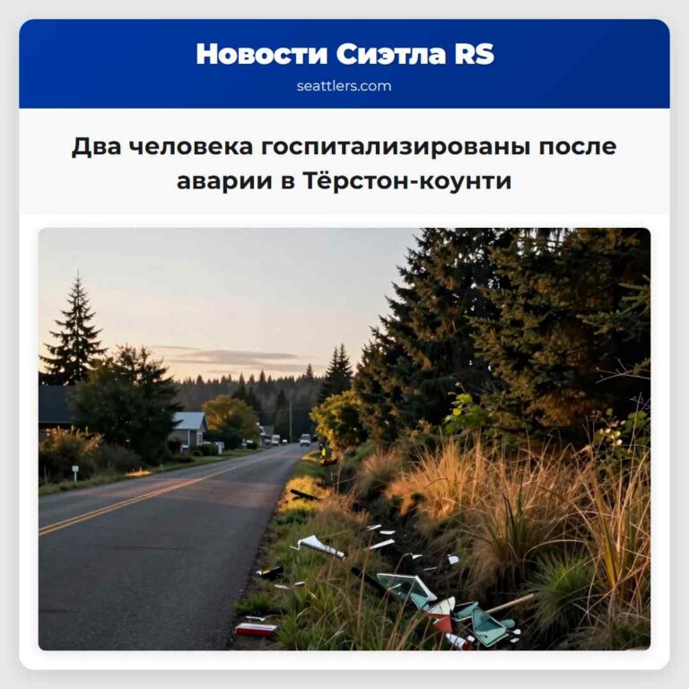 Два человека госпитализированы после аварии в Тёрстон-коунти