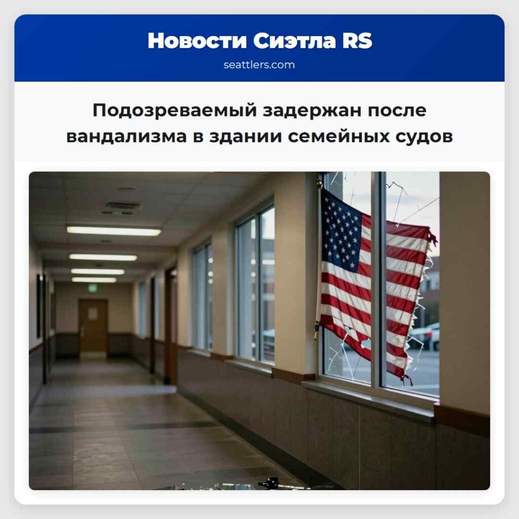 Подозреваемый задержан после вандализма в здании