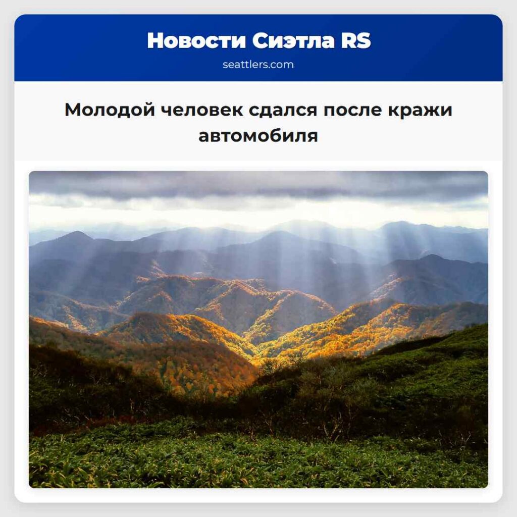 Молодой человек сдался после кражи автомобиля