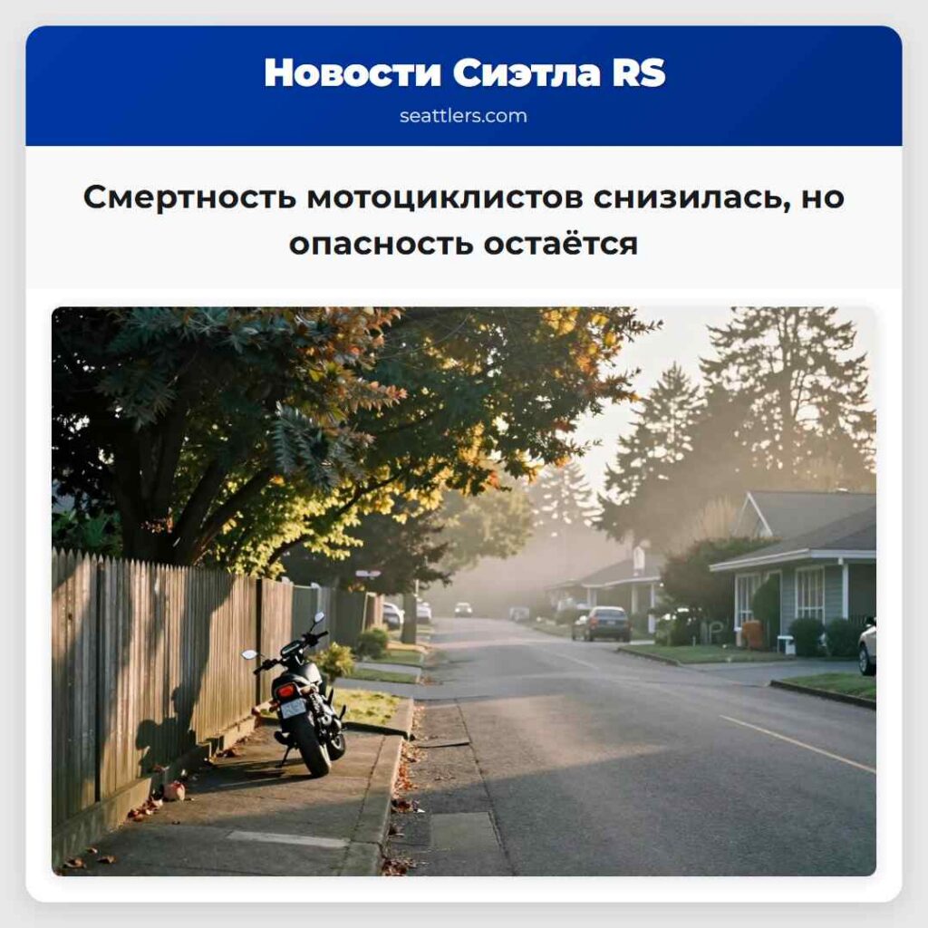 Смертность мотоциклистов снизилась, но опасность
