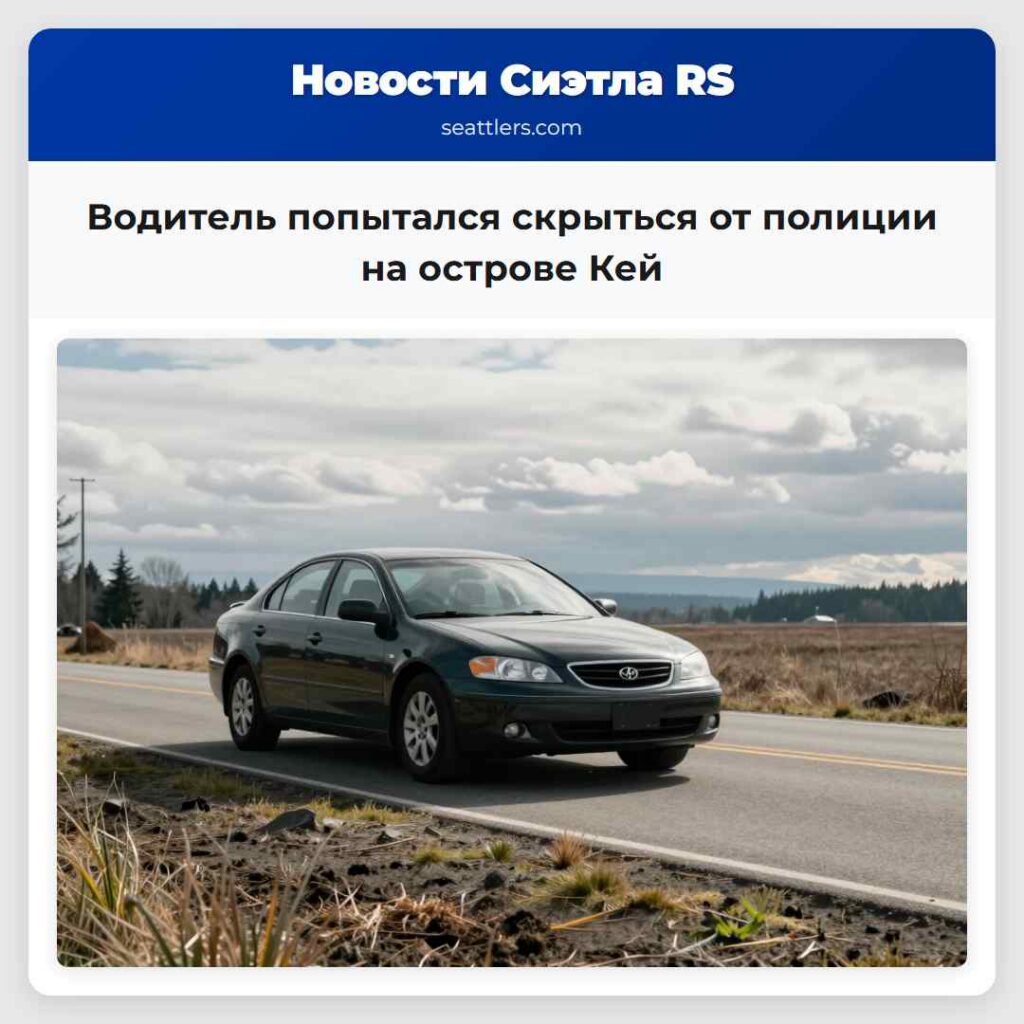 Водитель попытался скрыться от полиции на острове