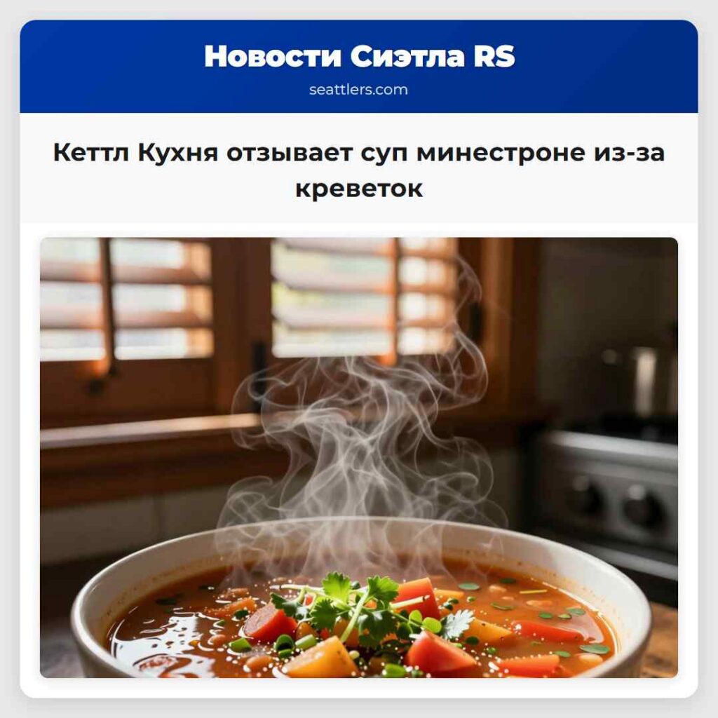 Кеттл Кухня отзывает суп минестроне из-за креветок