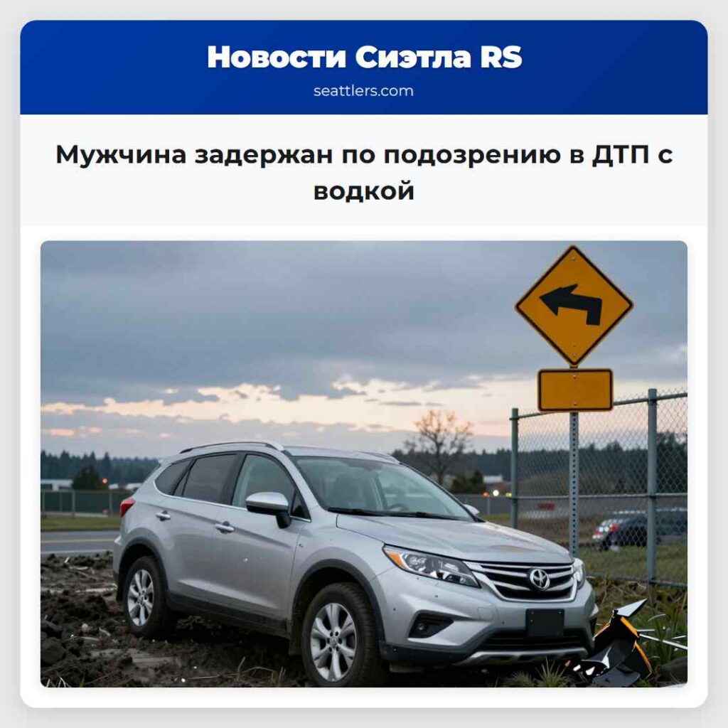 Мужчина задержан по подозрению в ДТП с водкой