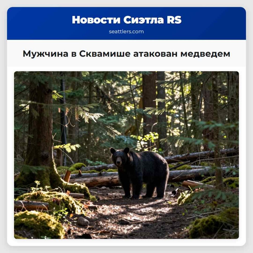 Мужчина в Сквамише атакован медведем
