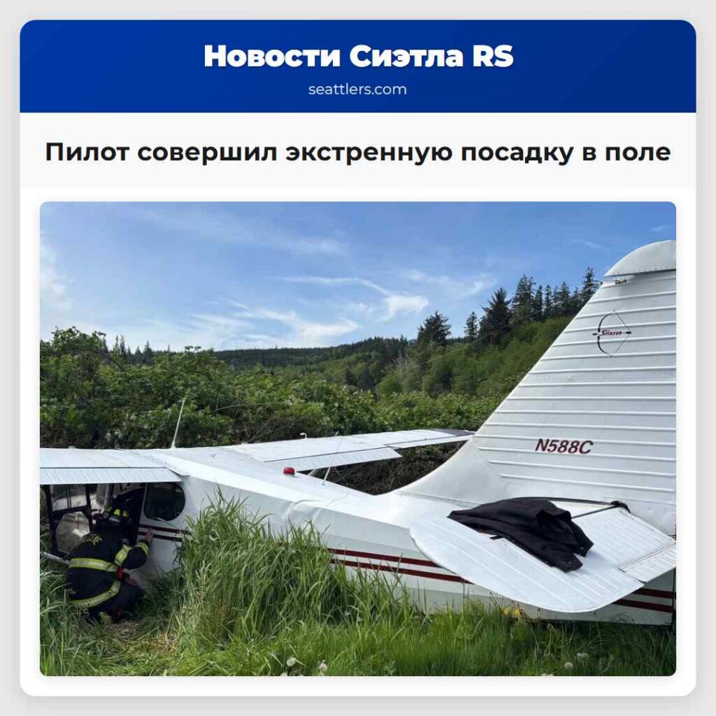 Пилот совершил экстренную посадку в поле