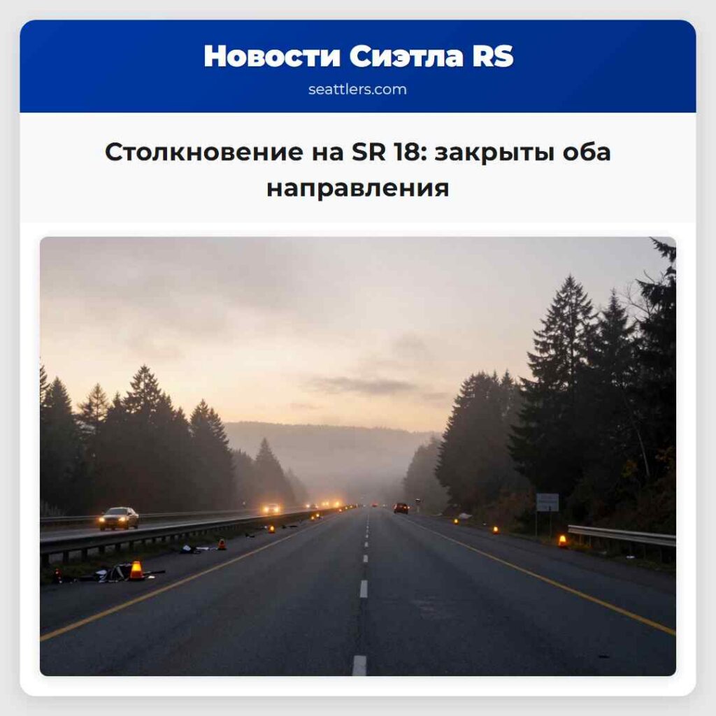 Столкновение на SR 18: закрыты оба направления