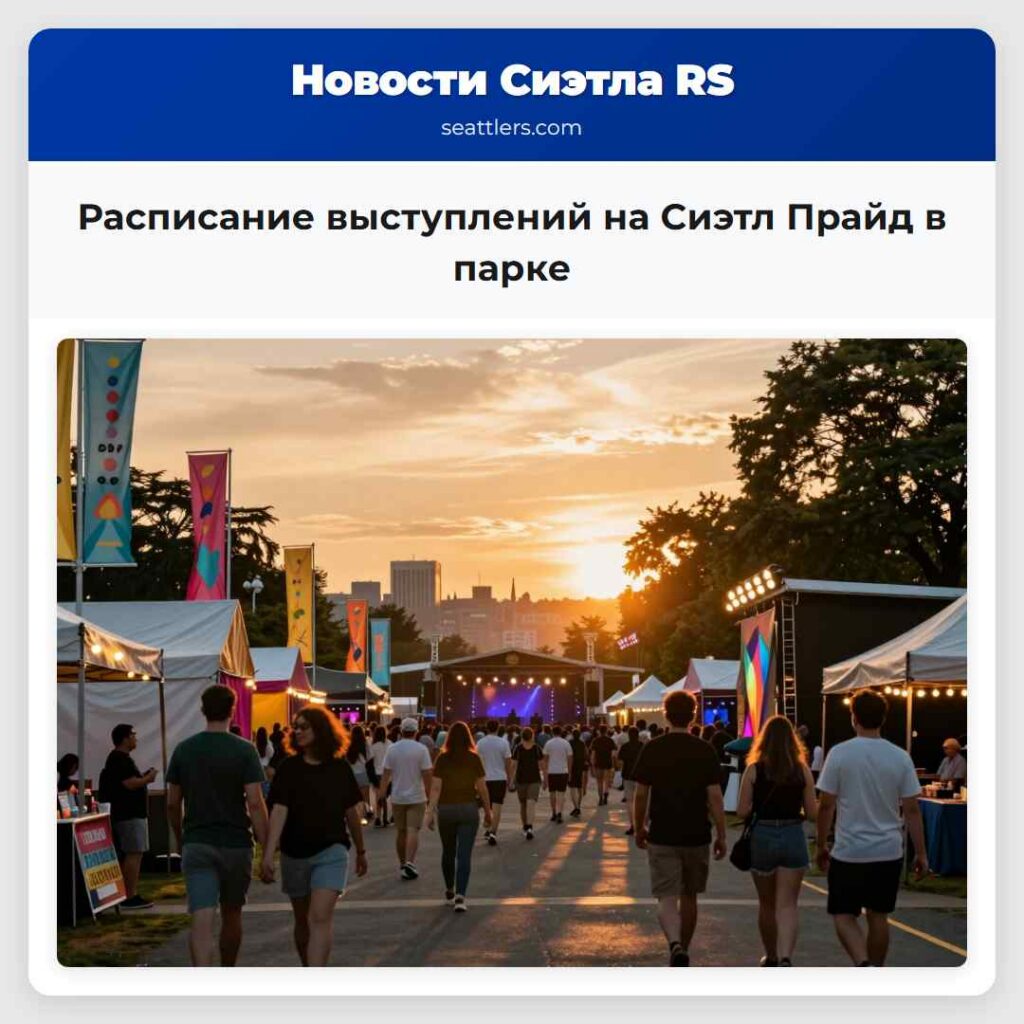 Расписание выступлений на Сиэтл Прайд в парке