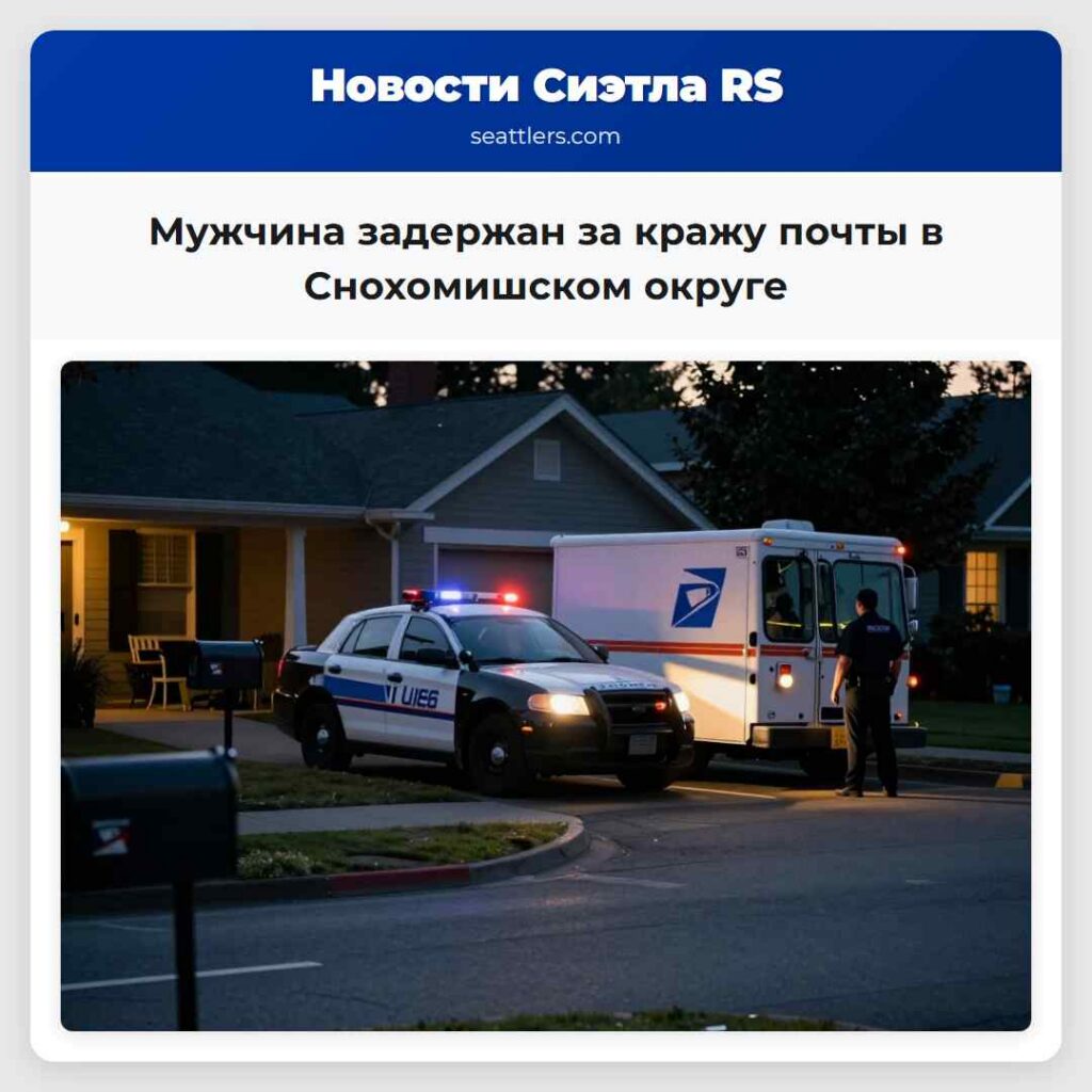 Мужчина задержан за кражу почты в Снохомишском