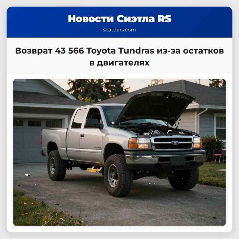 Возврат 43 566 Toyota Tundras из-за остатков в двигателях