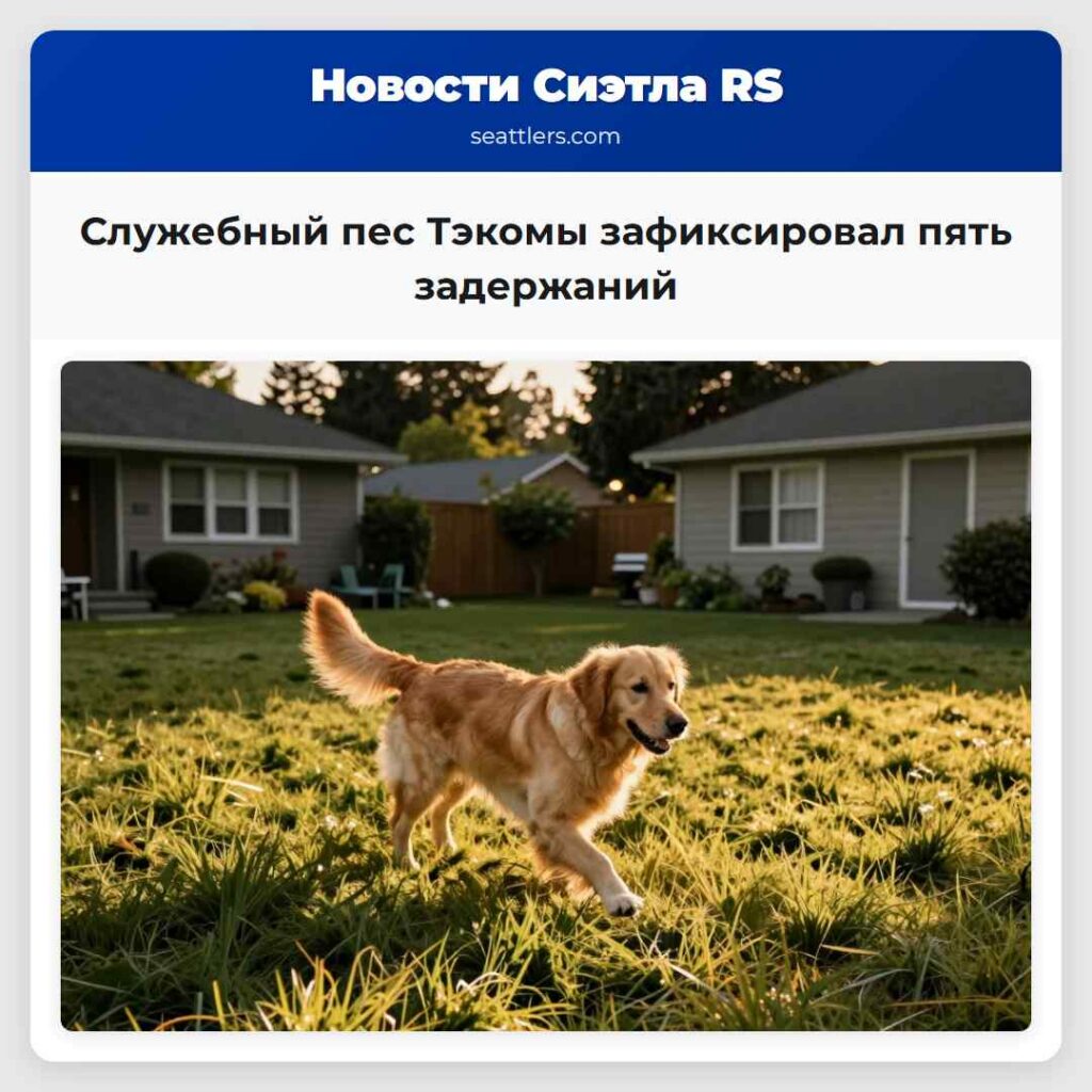 Служебный пес Тэкомы зафиксировал пять задержаний