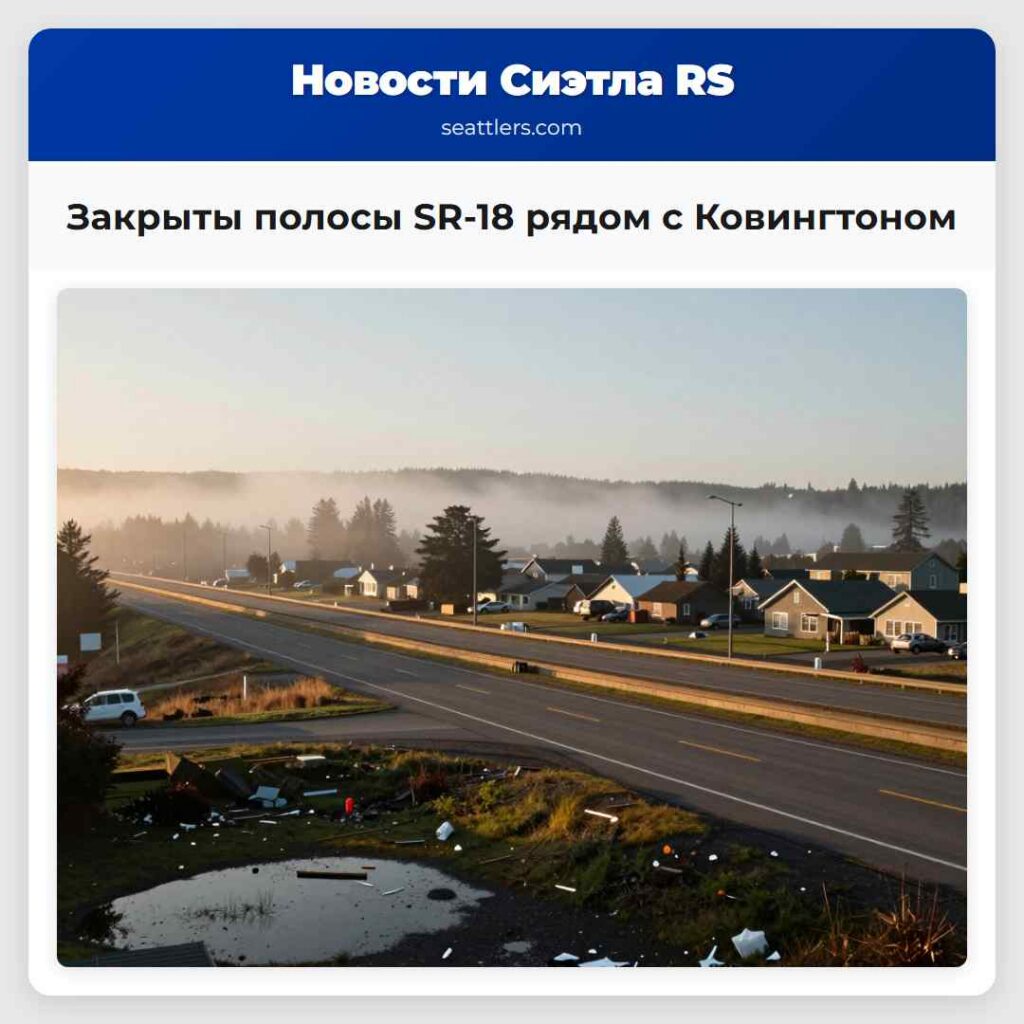 Закрыты полосы SR-18 рядом с Ковингтоном