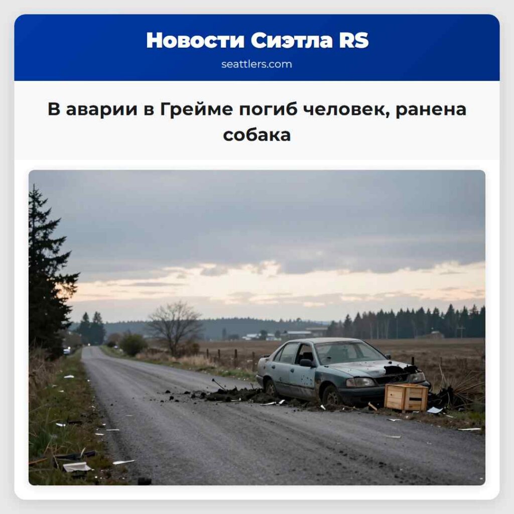 В аварии в Грейме погиб человек, ранена собака