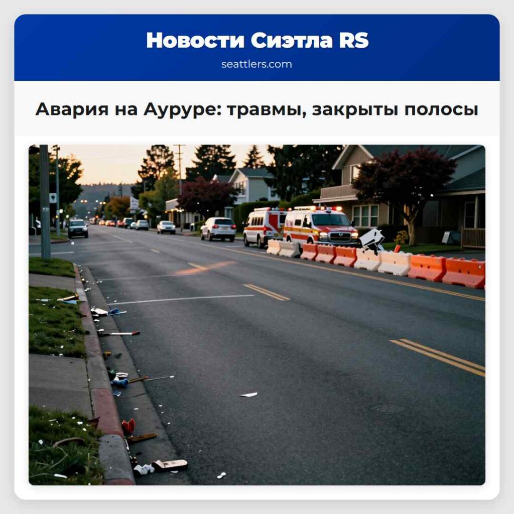 Авария на Ауруре: травмы, закрыты полосы
