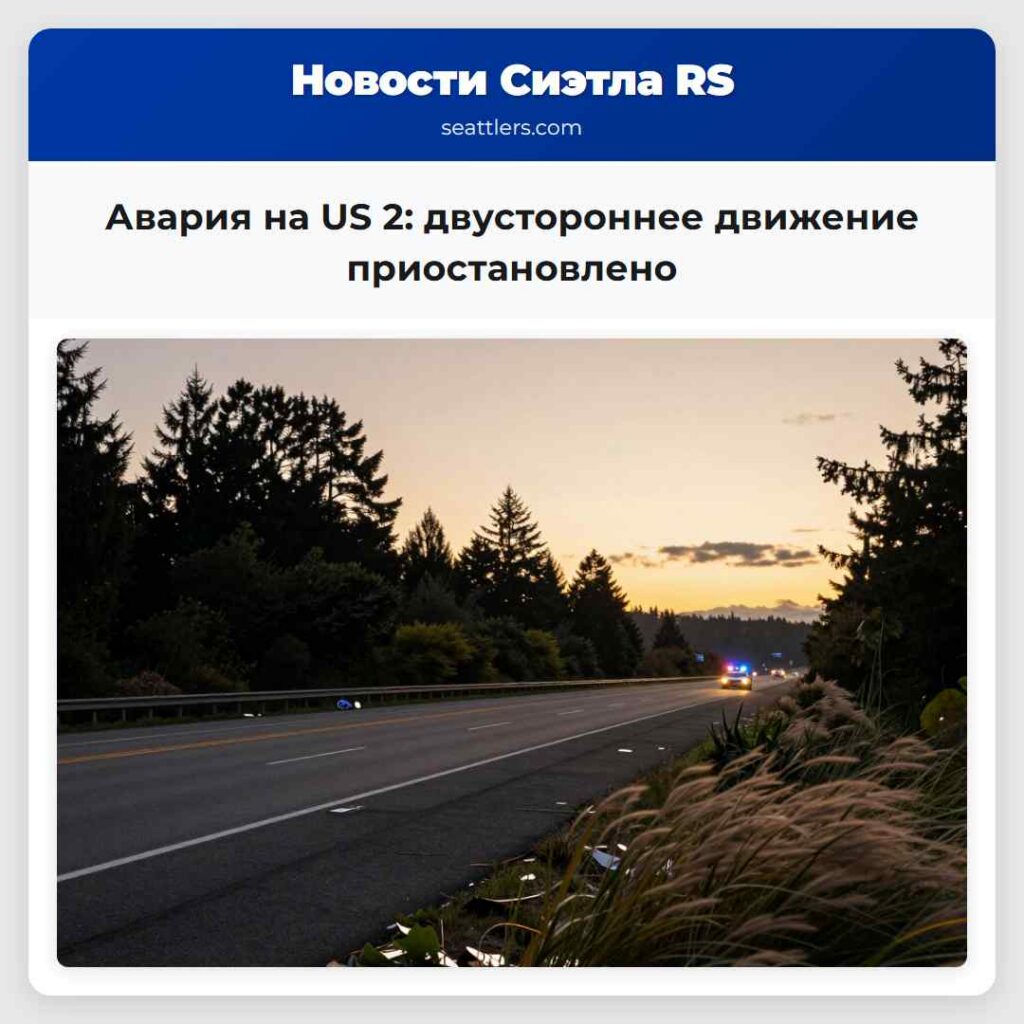 Авария на US 2: двустороннее движение