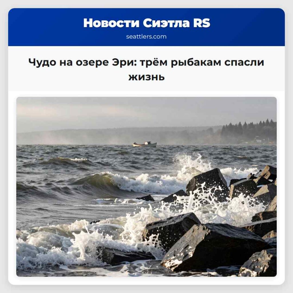 Чудо на озере Эри: трём рыбакам спасли жизнь