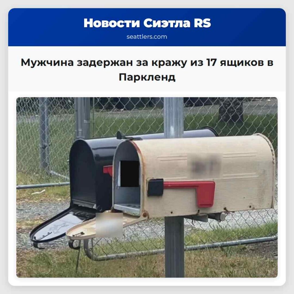 Мужчина задержан за кражу из 17 ящиков в Паркленд
