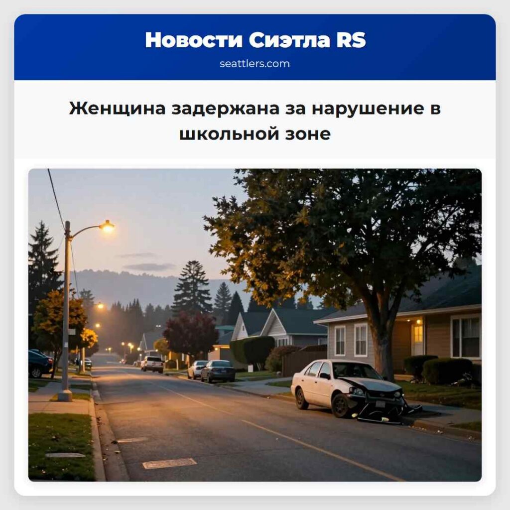 Женщина задержана за нарушение в школьной зоне