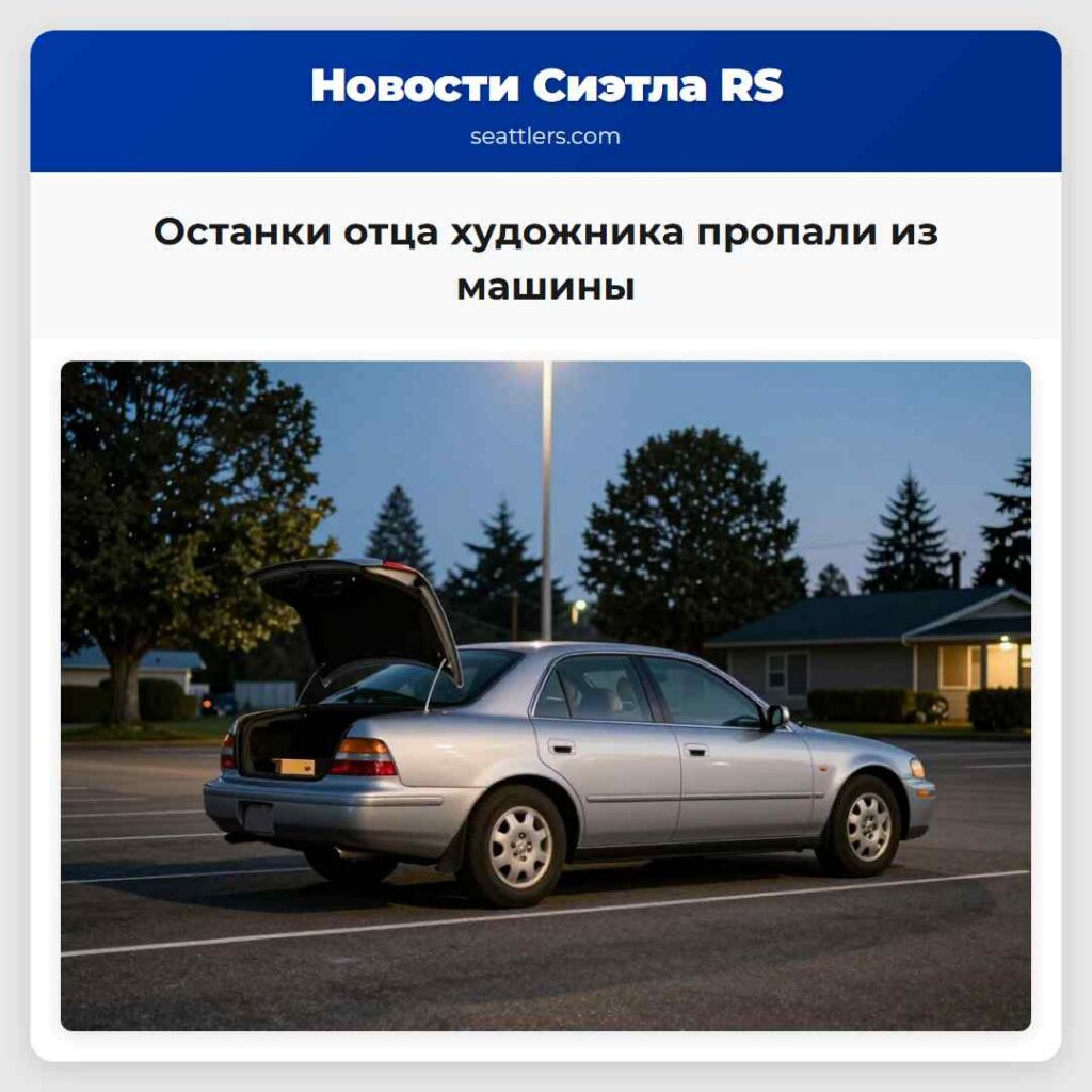 Останки отца художника пропали из машины