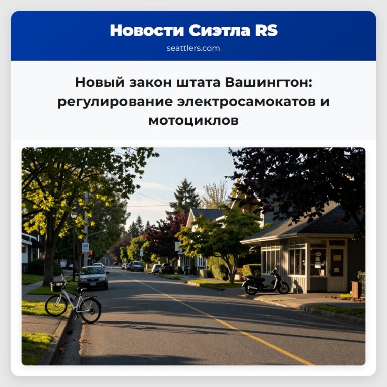 Новый закон штата Вашингтон регулирование электросамокатов и мотоциклов