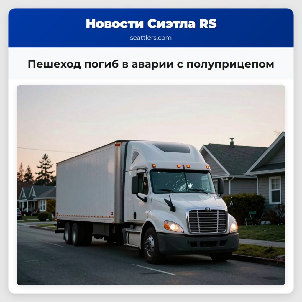 Пешеход погиб в аварии с полуприцепом