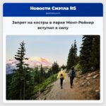 Запрет на костры в парке Монт-Рейнер вступил в силу