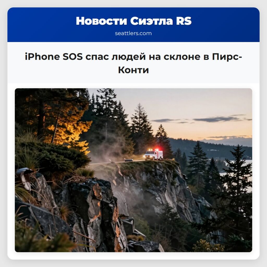 iPhone SOS спас людей на склоне в Пирс-Конти