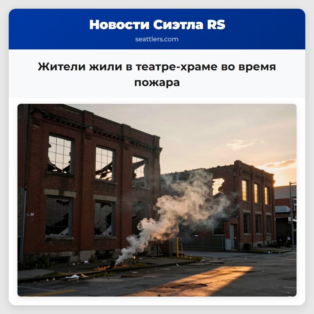 Жители жили в театре-храме во время пожара