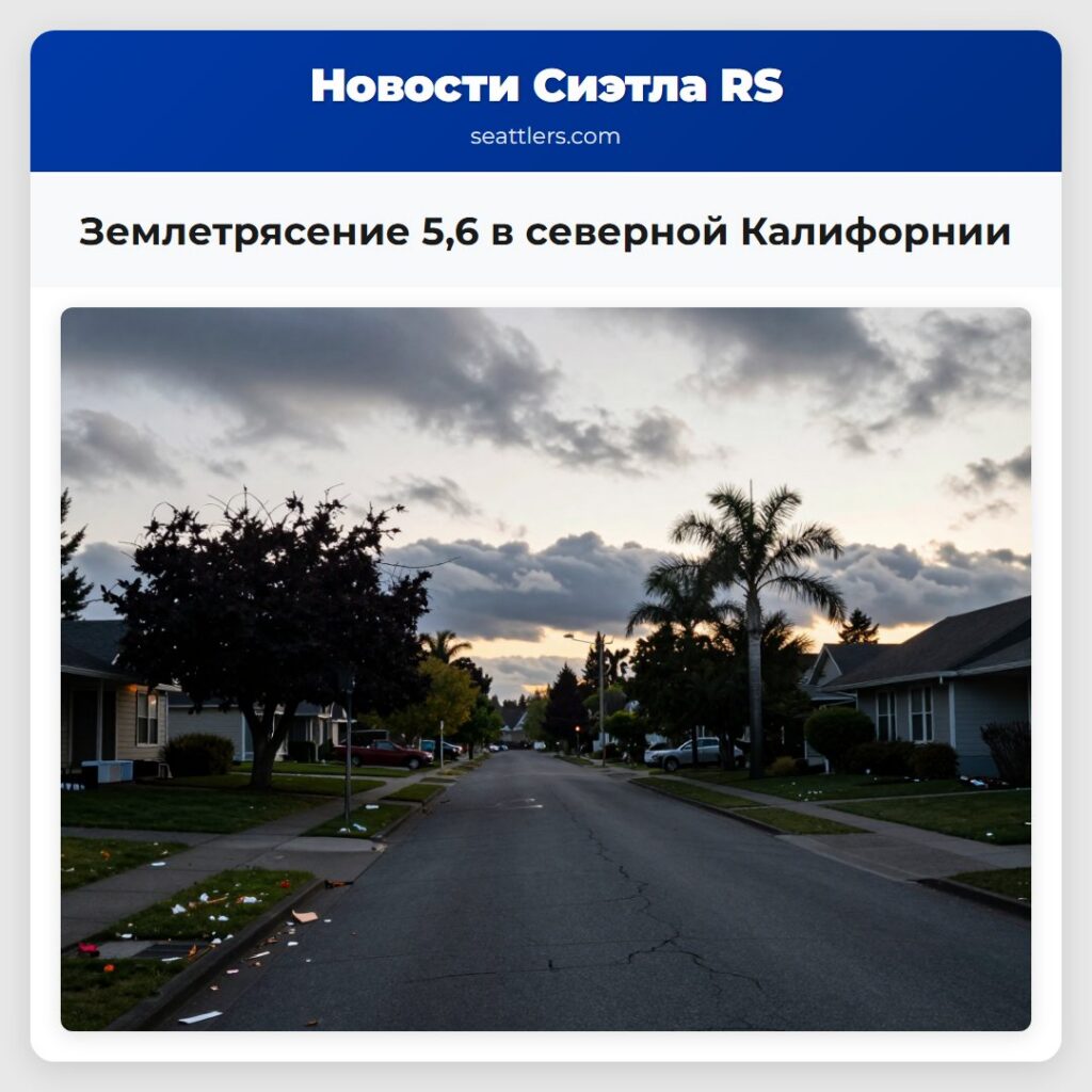 Землетрясение 5,6 в северной Калифорнии