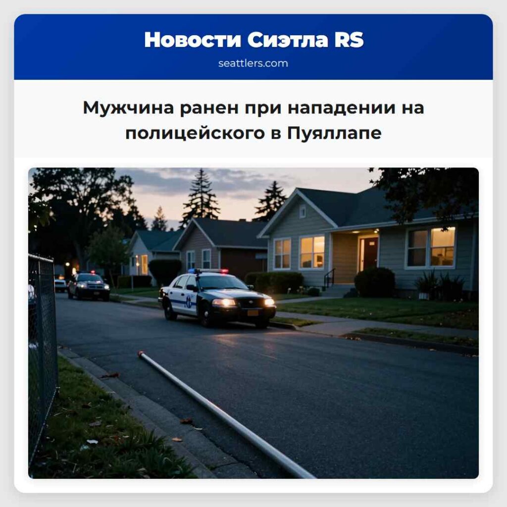 Мужчина ранен при нападении на полицейского в