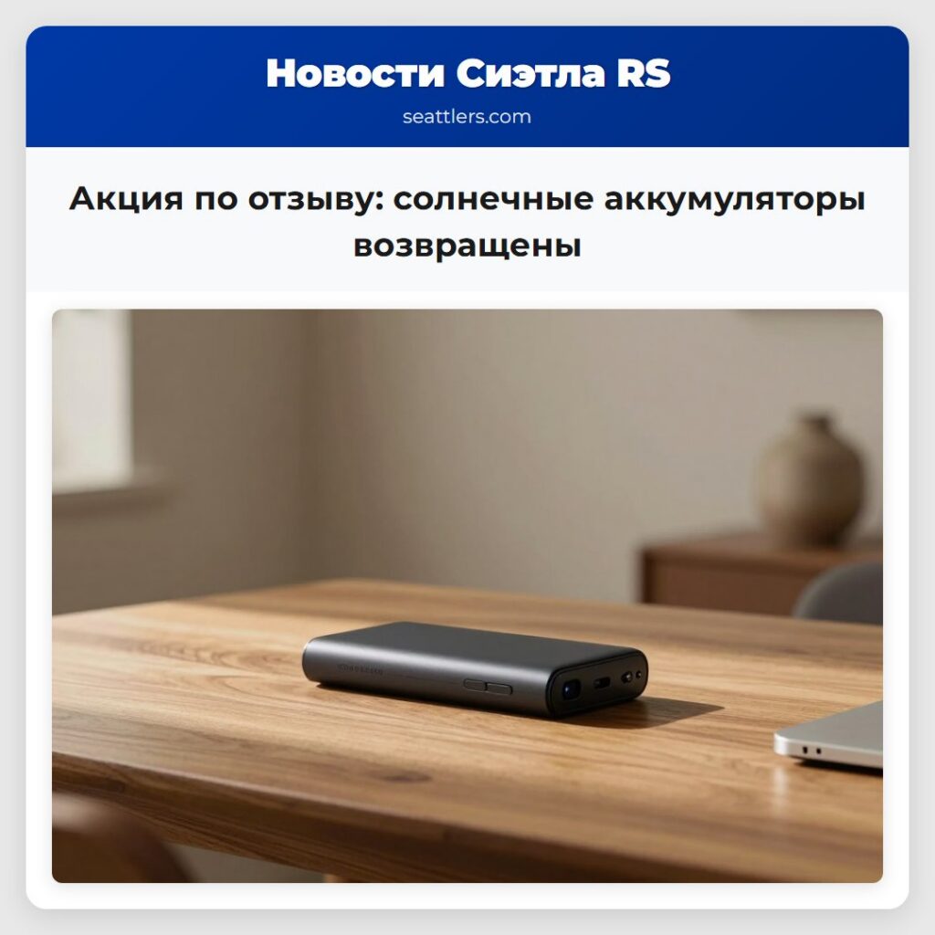 Акция по отзыву: солнечные аккумуляторы возвращены
