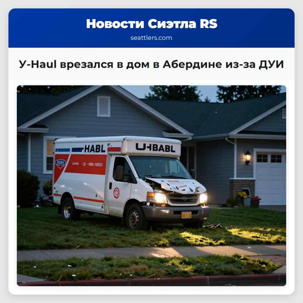У-Haul врезался в дом в Абердине из-за ДУИ