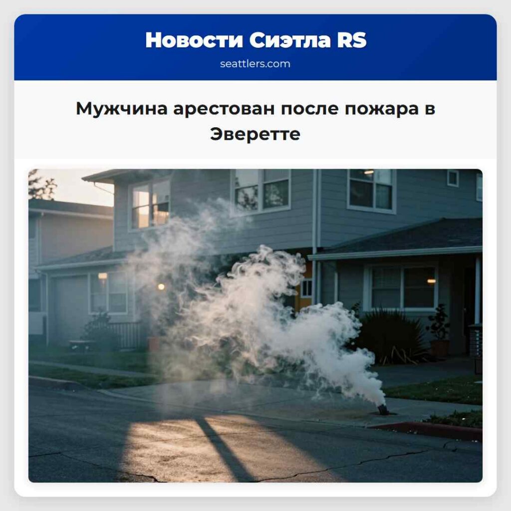 Мужчина арестован после пожара в Эверетте