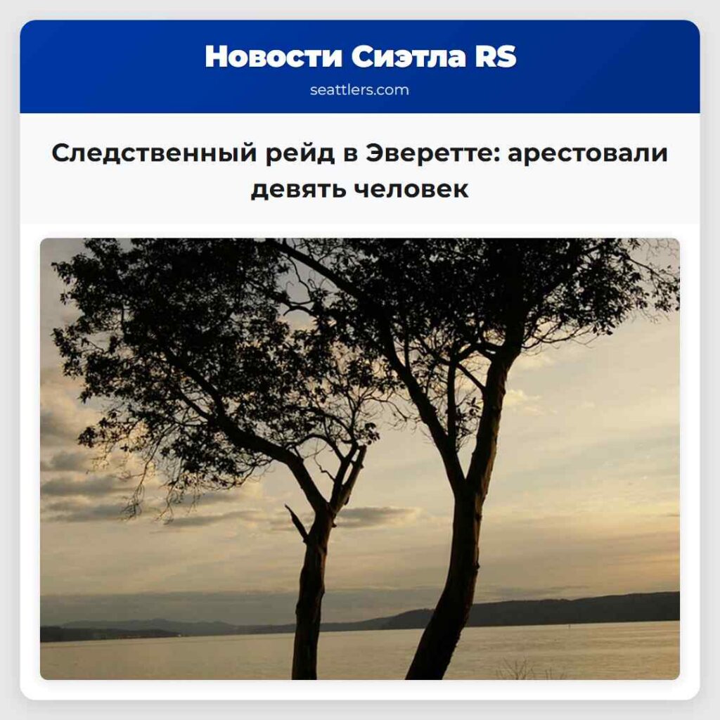 Следственный рейд в Эверетте: арестовали девять
