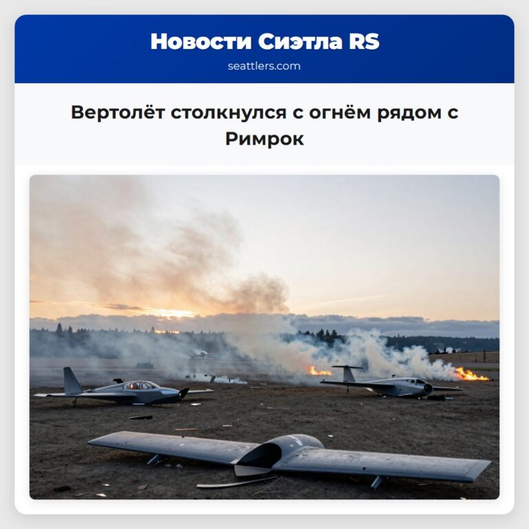 Вертолёт столкнулся с огнём рядом с Римрок