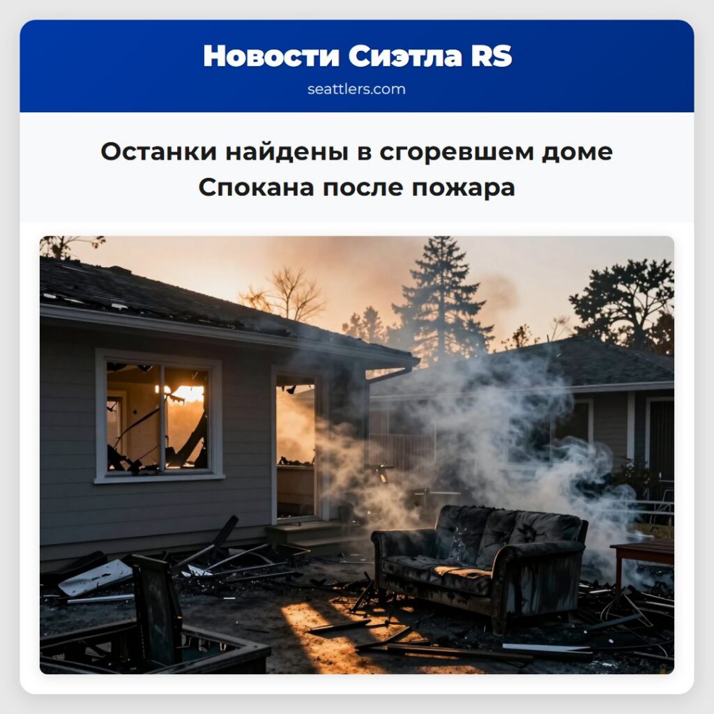 Останки найдены в сгоревшем доме Спокана после