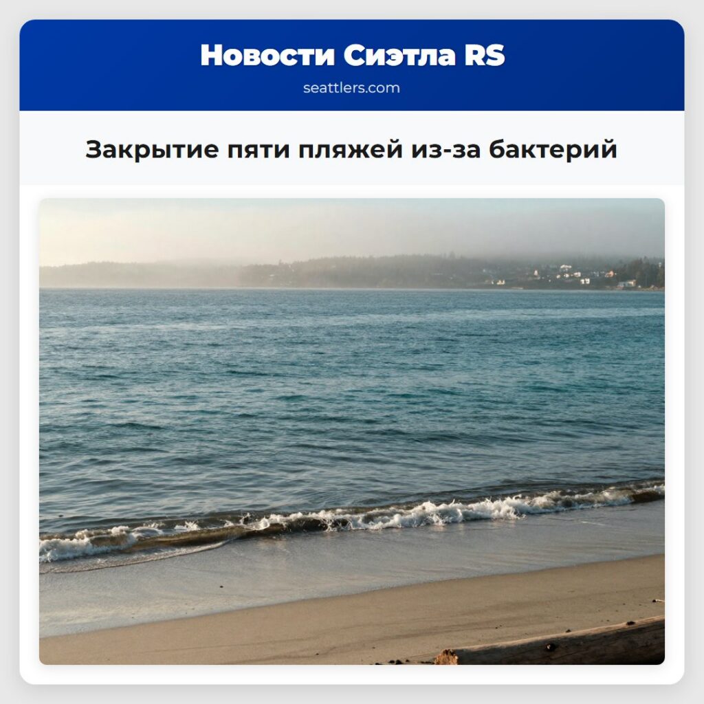 Закрытие пяти пляжей из-за бактерий