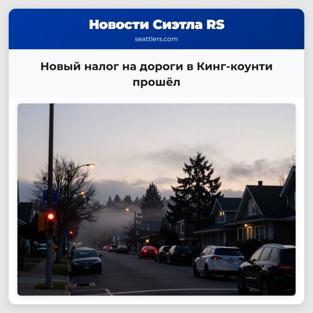 Новый налог на дороги в Кинг-коунти прошёл