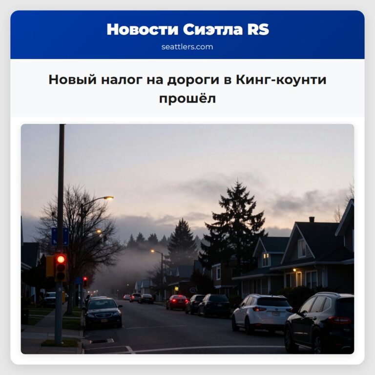 Новый налог на дороги в Кинг-коунти прошёл