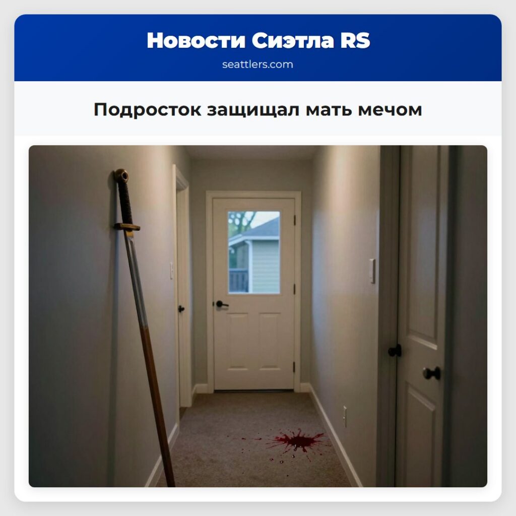 Подросток защищал мать мечом