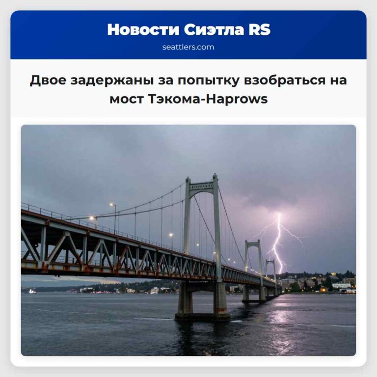 Двое задержаны за попытку взобраться на мост Тэкома-Нарrows