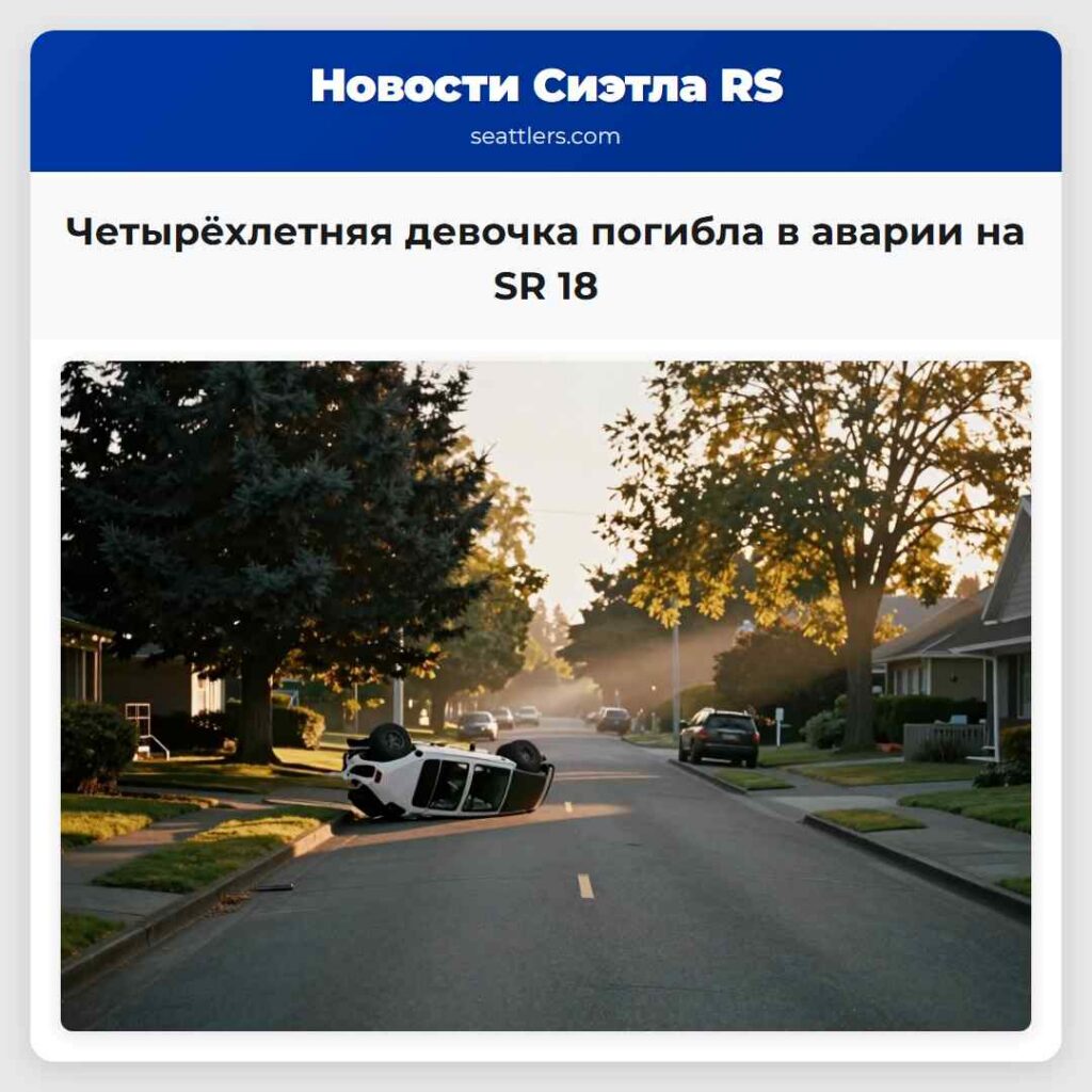 Четырёхлетняя девочка погибла в аварии на SR 18