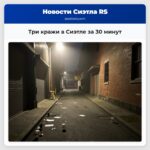Три кражи в Сиэтле за 30 минут