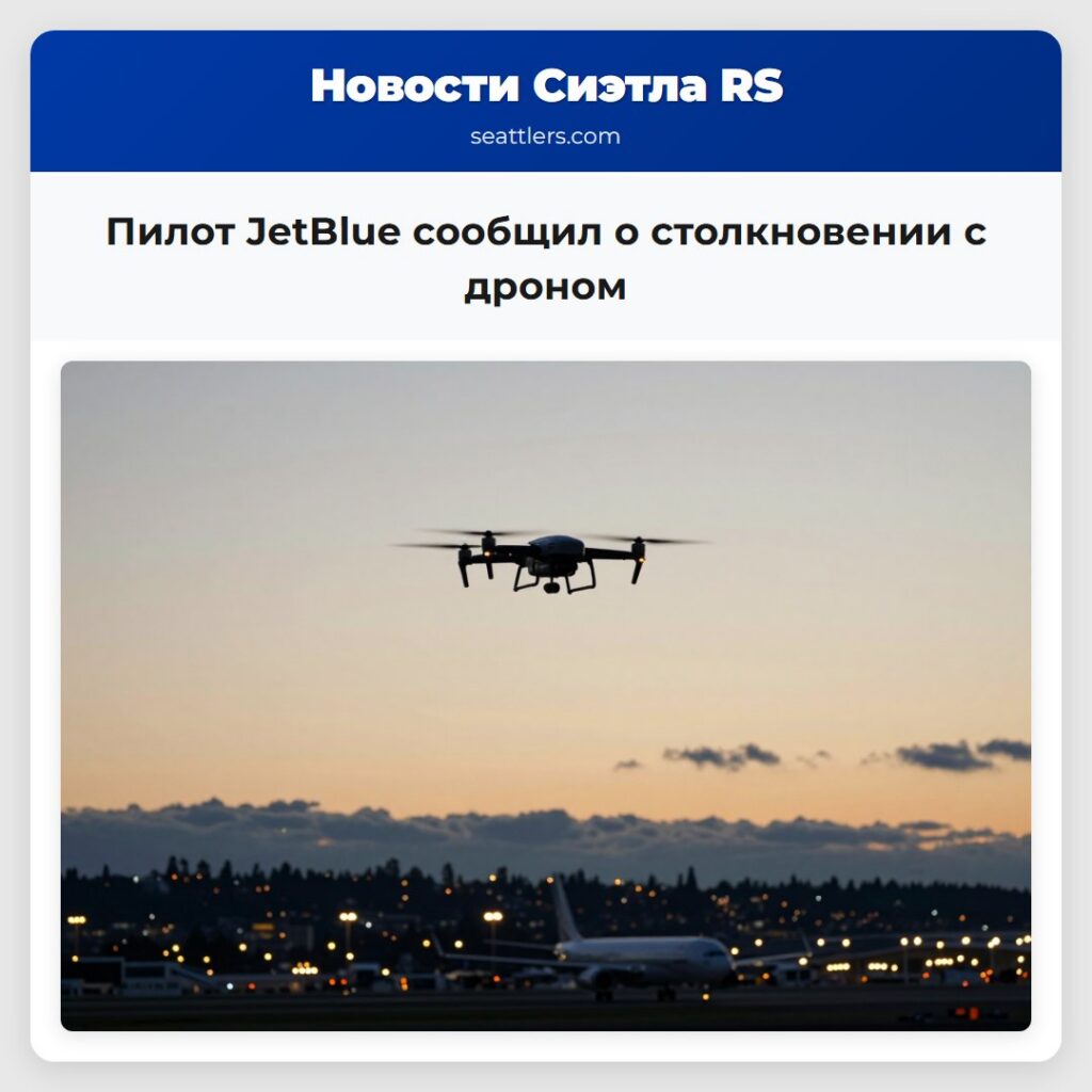 Пилот JetBlue сообщил о столкновении с дроном