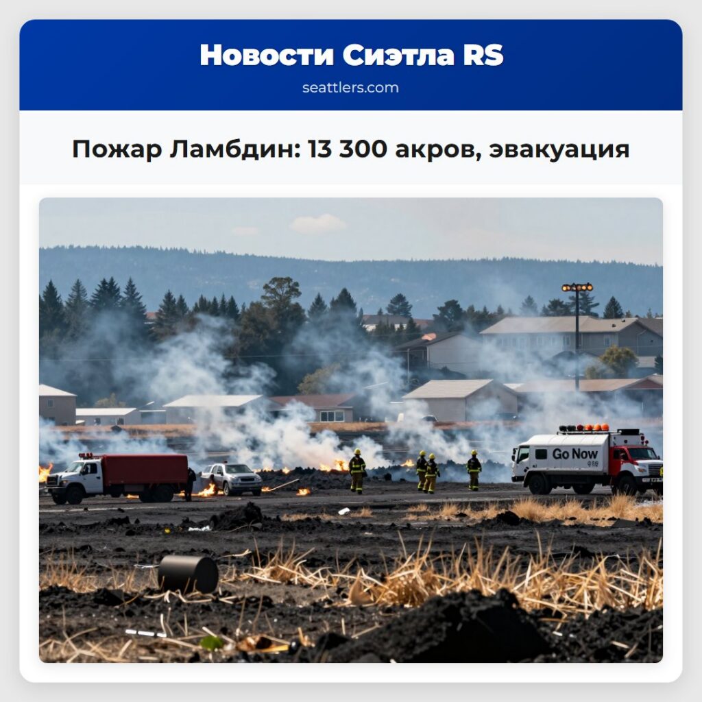 Пожар Ламбдин: 13 300 акров, эвакуация