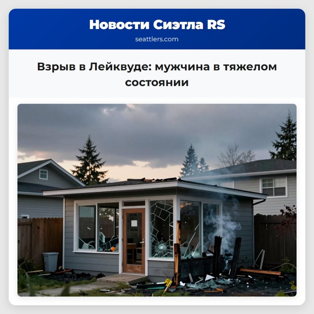 Взрыв в Лейквуде: мужчина в тяжелом состоянии